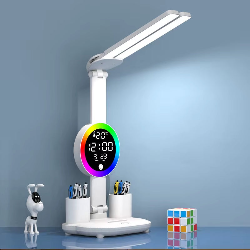 LED Table Lamp Touch Desktop Night Light Reading Lamp Wireless Reading Rechargeable Table Lamps Eye Protection Bedroom Lighting