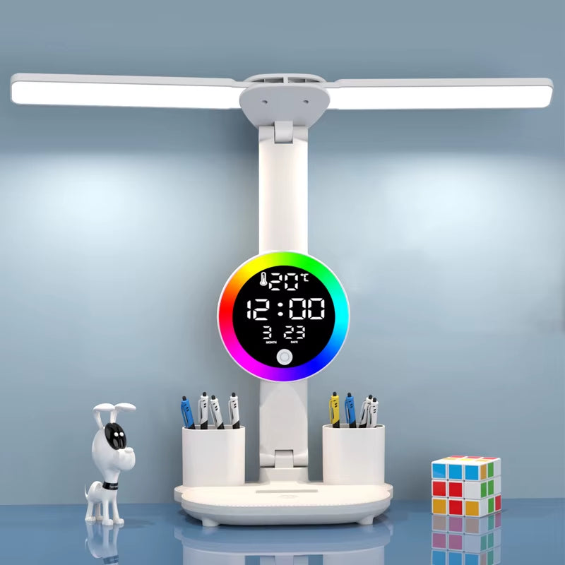 LED Table Lamp Touch Desktop Night Light Reading Lamp Wireless Reading Rechargeable Table Lamps Eye Protection Bedroom Lighting