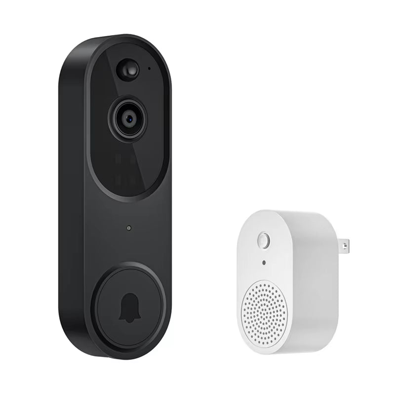 ABMO US PLUG,1080P Wireless Video Doorbell Camera,Chime Ringer with Live View,2-Way Audio,2.4G Wifi,Night Vision
