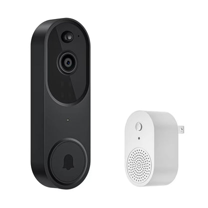 ABMO US PLUG,1080P Wireless Video Doorbell Camera,Chime Ringer with Live View,2-Way Audio,2.4G Wifi,Night Vision