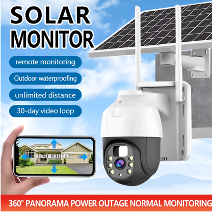 V360Pro Solar PTZ Security Cam – 4G/WiFi, Full-Color, AI Motion Detection, Wireless CCTV