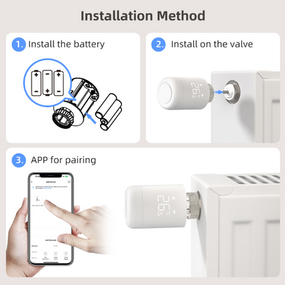 Smart WiFi Radiator Valve – Tuya TRV Thermostat with App & Voice Control